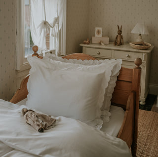 Scalloped Starlight Twin Set in White