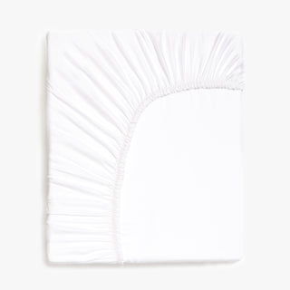 Folded Solid Twin Fitted Sheet in the color White