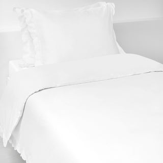 Scalloped Starlight Twin Set in White