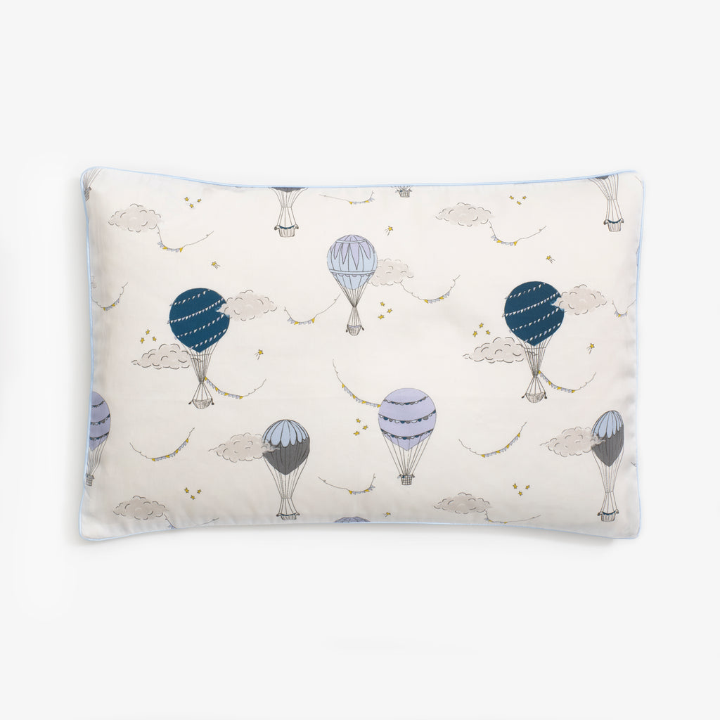 Personalize Me: Toddler pillow in "Touch The Sky" print in the color blue
