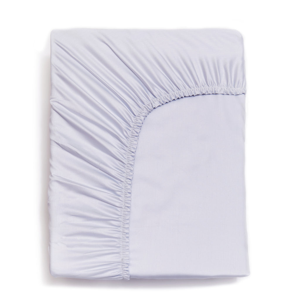 Folded Solid Twin Fitted Sheet in the color Blue