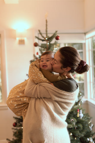 Gooselings First Christmas: Mom Kristine, Daughters Olivia & Luna