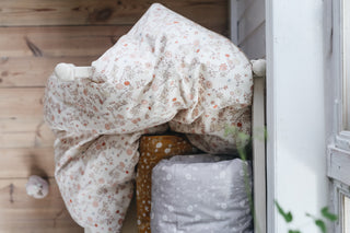 Multiple duvets in a basket