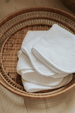 washcloths in a basket