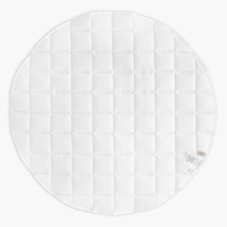 Backside of Picnic Gingham Play Mat in solid White