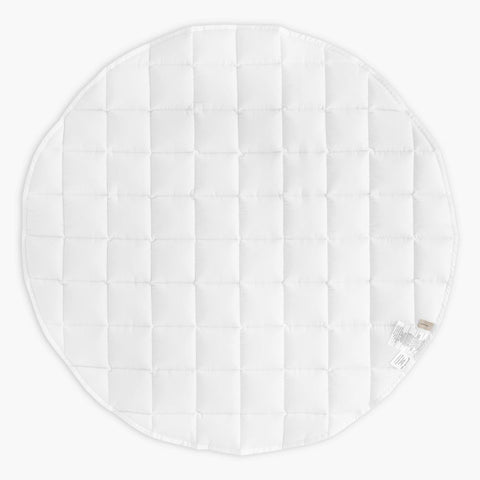 Backside of the Picnic Gingham Play Mat in solid White