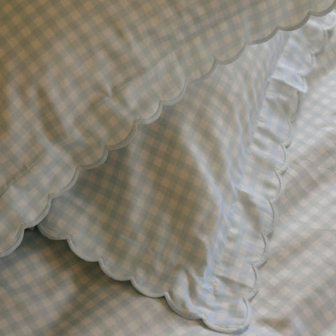 Picnic Gingham Standard Pillowcase Set in Blue