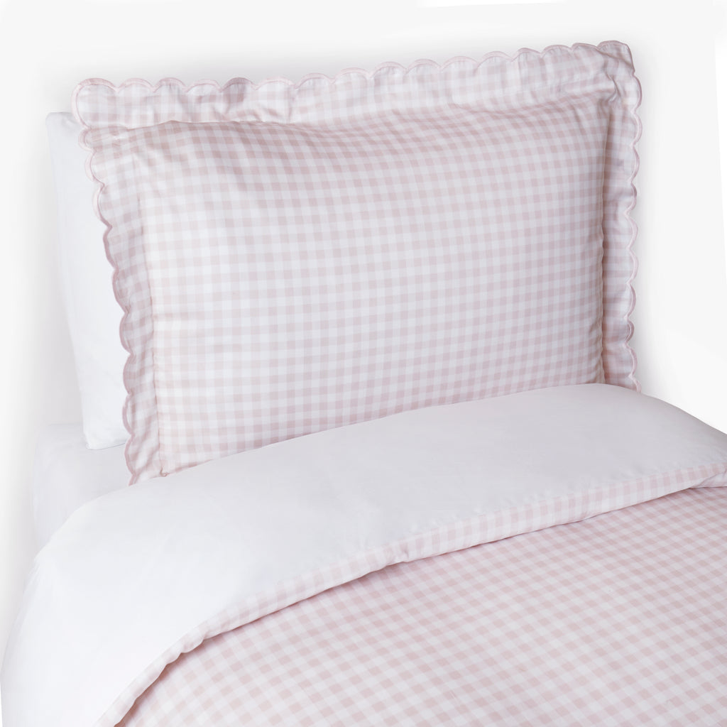 Twin GIngham in Pink with a pillowcase