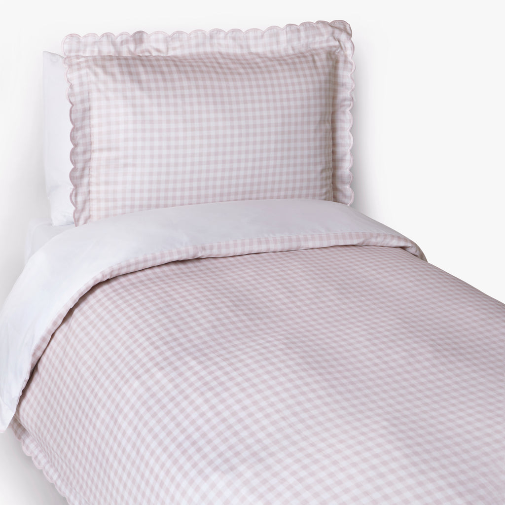 Twin GIngham in Pink with a pillowcase