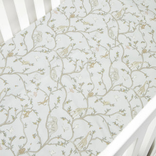 Animal Parade Crib Sheet in Blue