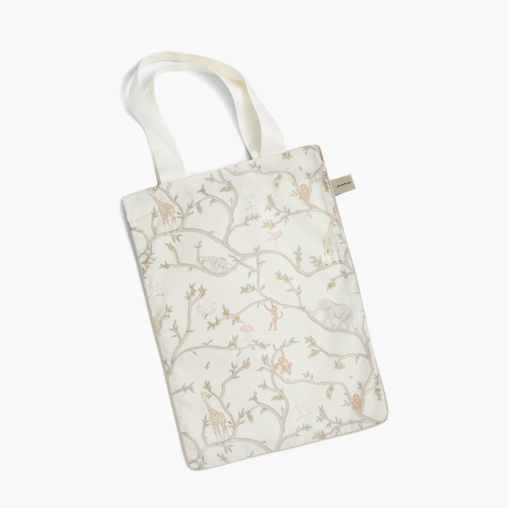 Animal Parade Print in Ivory Tote Bag