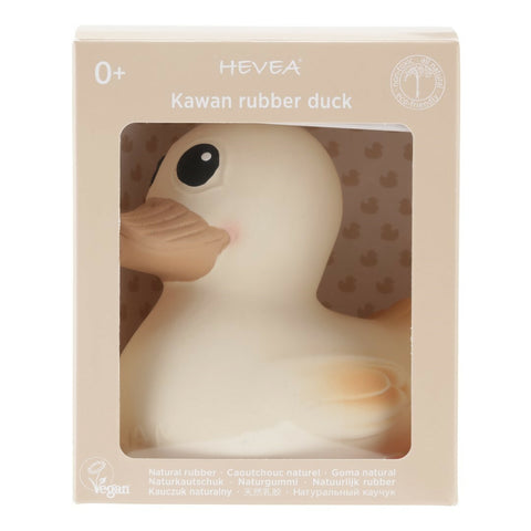 Rubber Gooseling Bath Toy in Marshmallow in Hevea Beige packaging