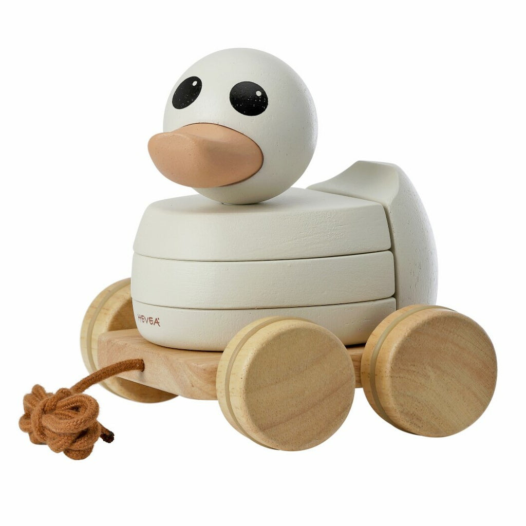 Gooselings stacker pull toy in Marshmallow