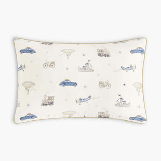 Transport Treasures Toddler Pillow in Blue