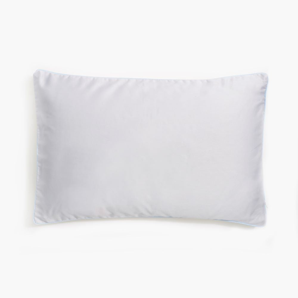 Personalize Me: Touch The Sky Toddler Pillow backside in solid Blue.