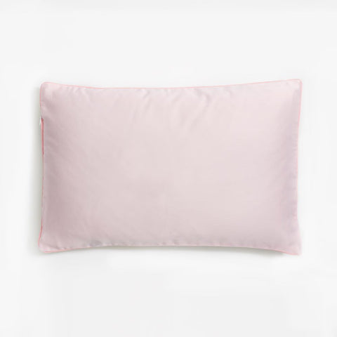 Touch The Sky Toddler Pillow backside in solid Pink.