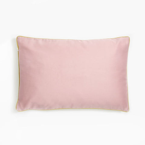 Adventures in Wonderland Toddler Pillow backside in solid Rose.