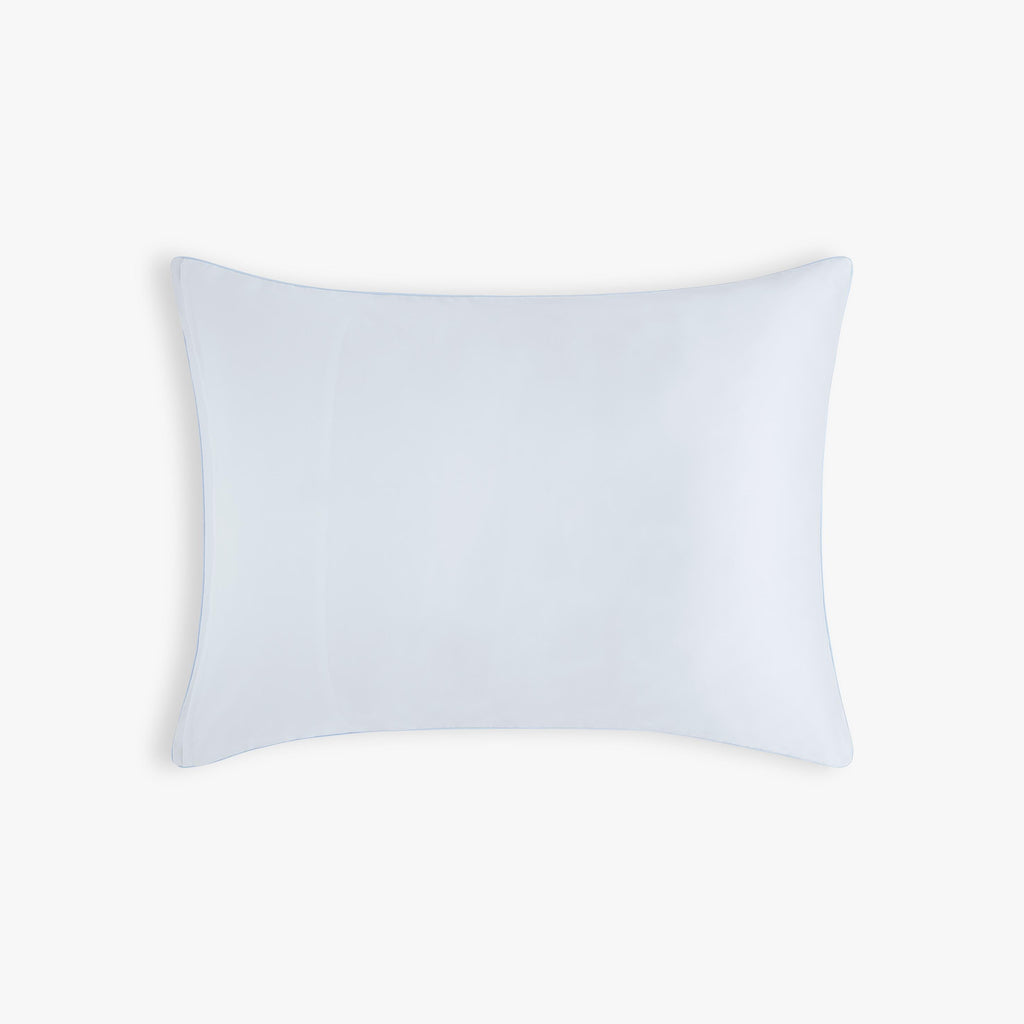 Personalize Me: Touch The Sky Standard Pillowcase Set in Blue with solid blue backside