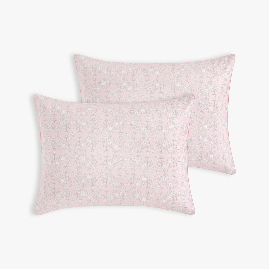 Personalize Me: Bird's Song Standard Pillowcase Set in Pink