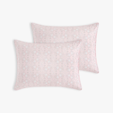Bird's Song Standard Pillowcase Set in Pink