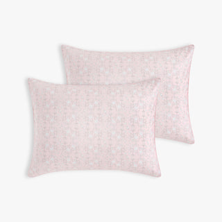Bird's Song Standard Pillowcase Set in Pink
