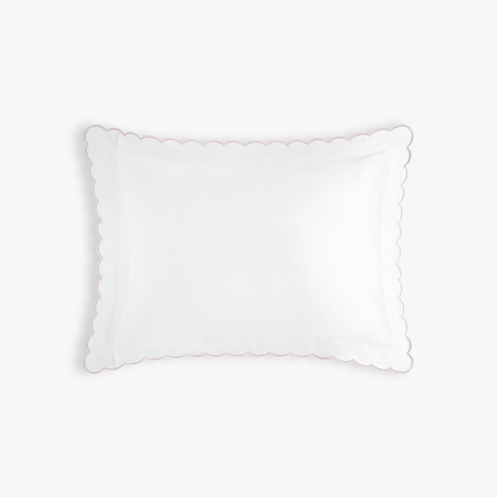 Personalize Me: Picnic Gingham Standard Pillowcase Set in Pink and Backside in White