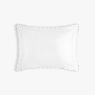 Picnic Gingham Standard Pillowcase Set in Pink and Backside in White
