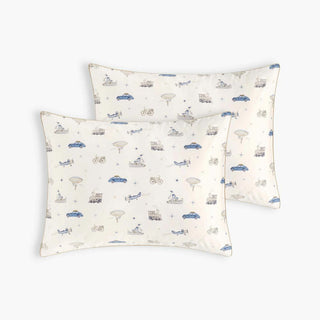 Transport Treasures Standard Pillowcase in Blue