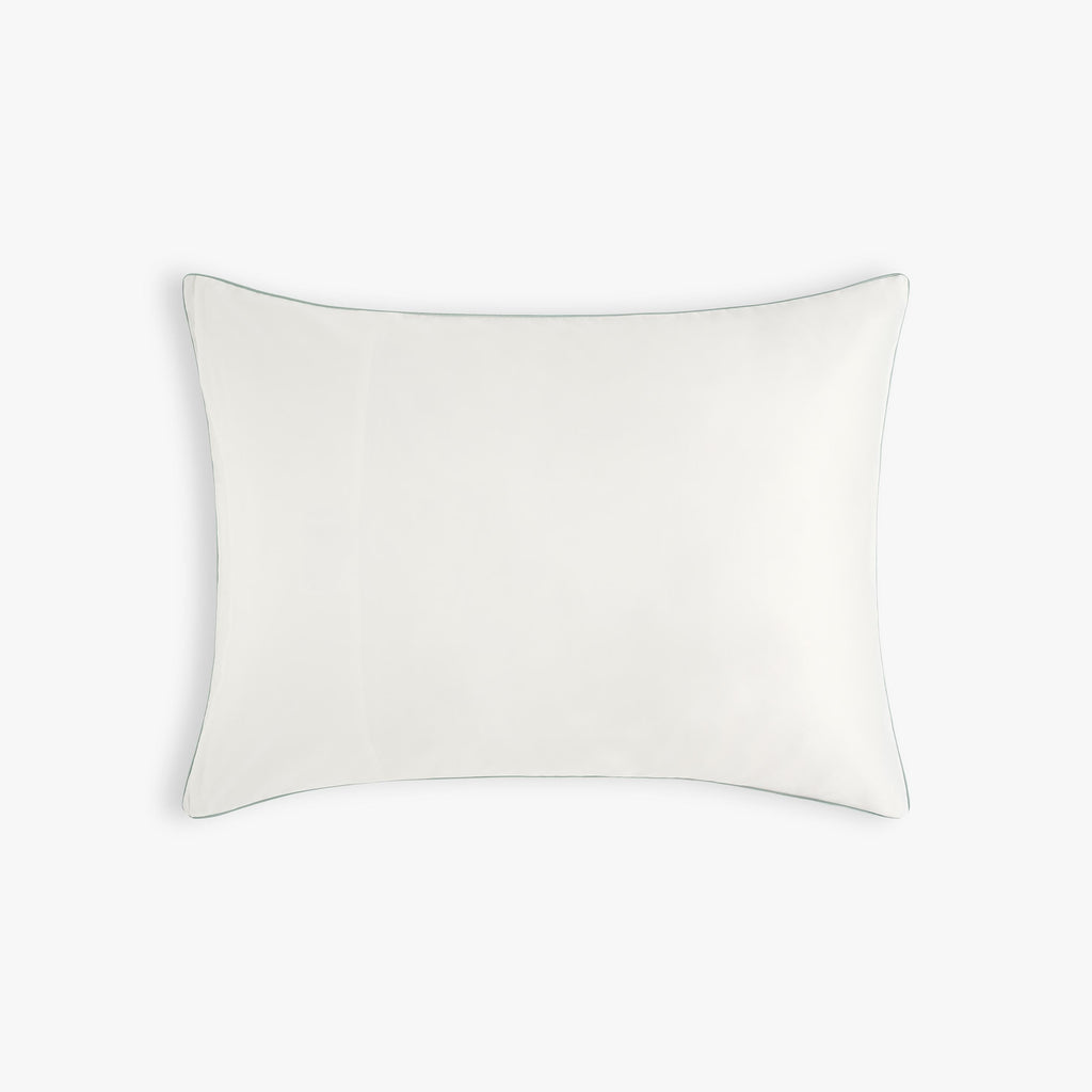 Secret Garden Standard Pillowcase Set in Ivory with Backside in Solid Ivory