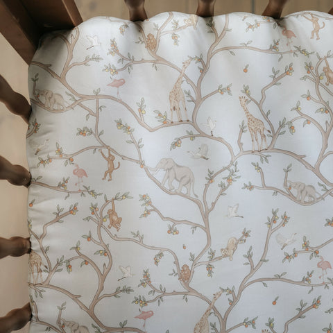 Animal Parade Crib Sheet in Blue