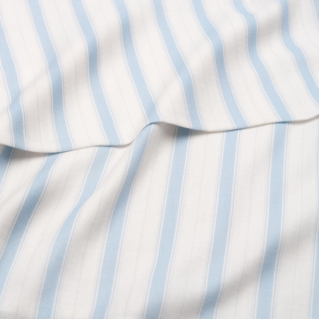 Seaside Stripes Swaddle Blanket in Blue.