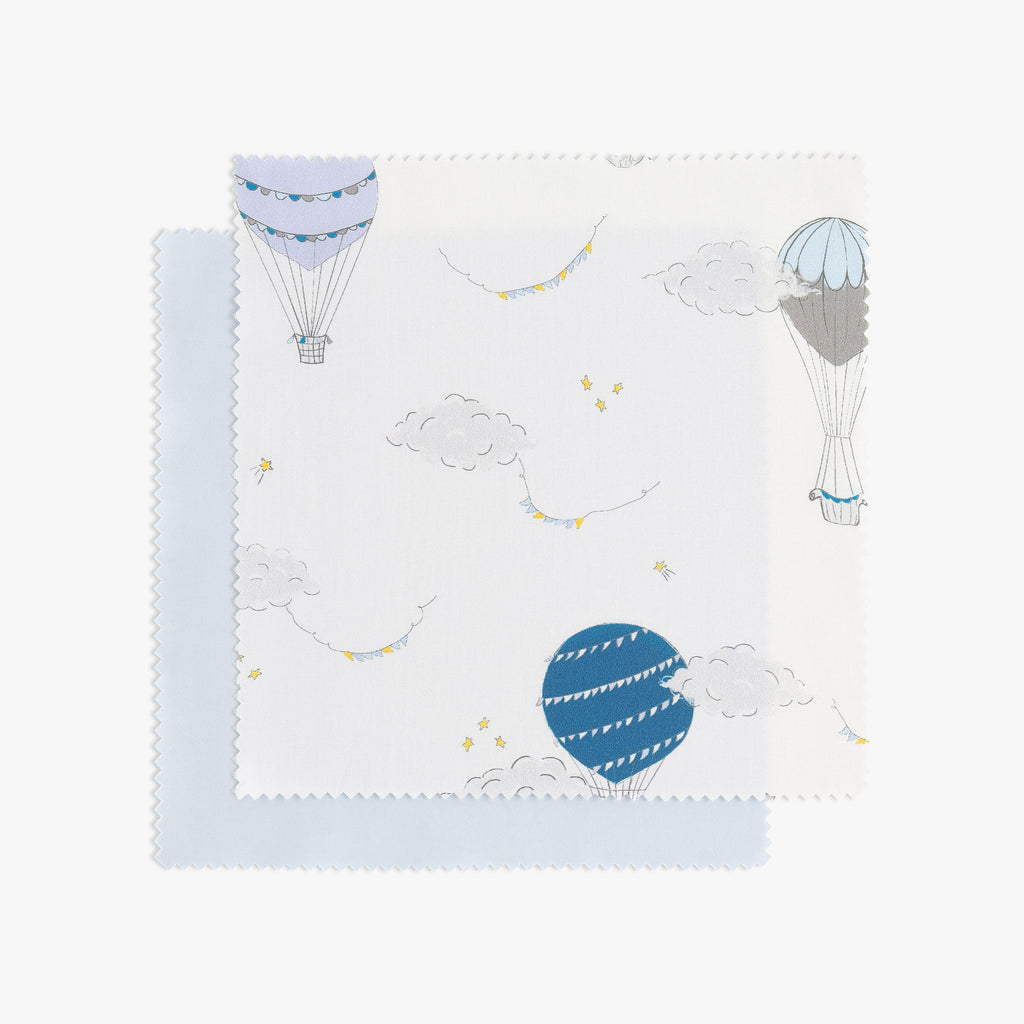 "Touch The Sky" print in blue color swatch