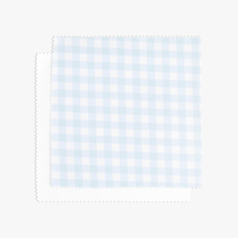 Blue gingham swatch