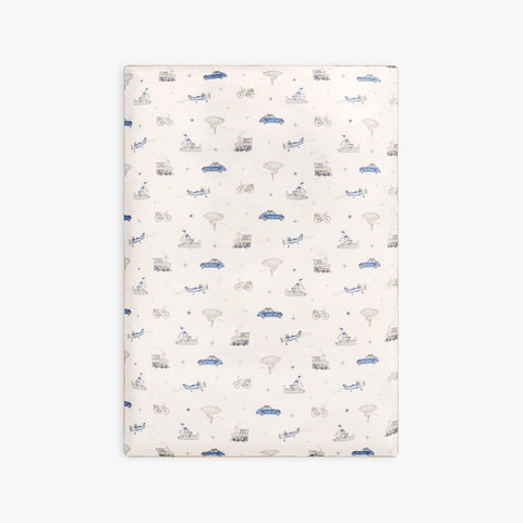 Transport Treasures Baby Duvet in Blue