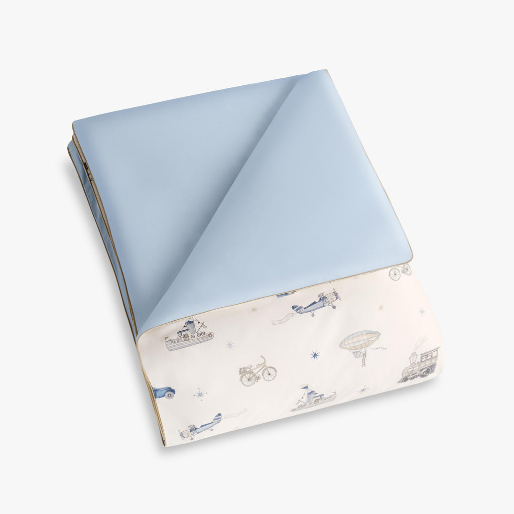 Personalize Me: Transport Treasures Baby Duvet in Blue