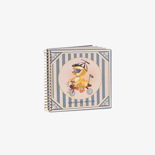 Children's book with a duck illustration on a white background