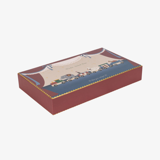 Exterior box for the wooden animal train. 