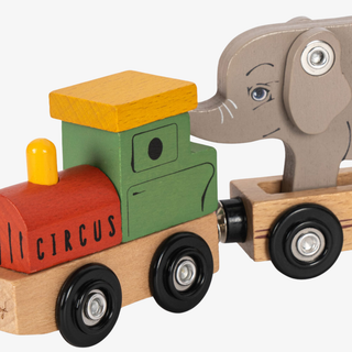 Close up shot of the train. 