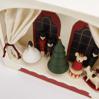 Nutcracker Play Theater wooden box with wooden figurines