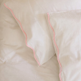 wave standard pillowcases in pink
