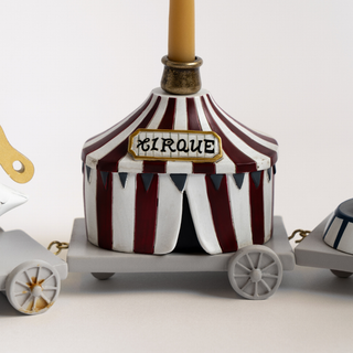Close up shot of the Cirque tent, on wheels. 