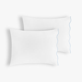 Standard Pillowcase Set in Soft Wave Blue 