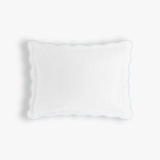 Backside of Standard Pillow Sham in Soft Wave - Blue