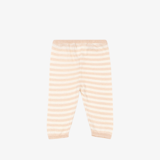 Striped baby pants on a white background
