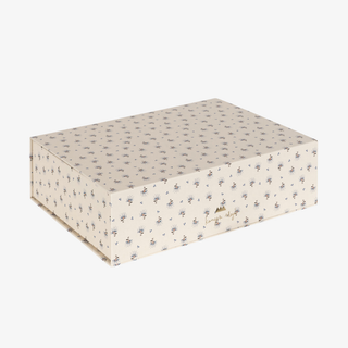 Floral-patterned box on a white background