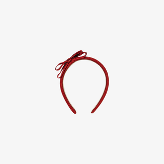 Red headband on a white background