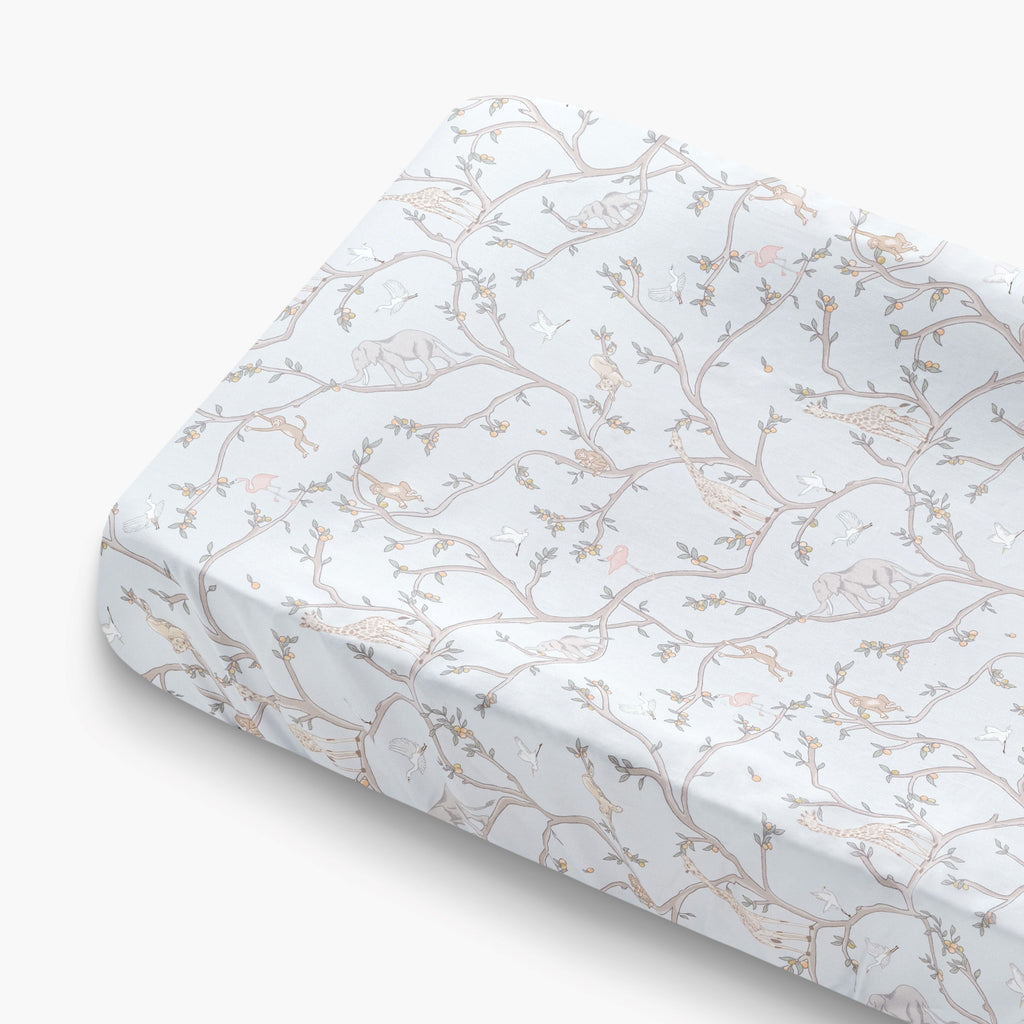 Animal Parade Changing Mat in Blue