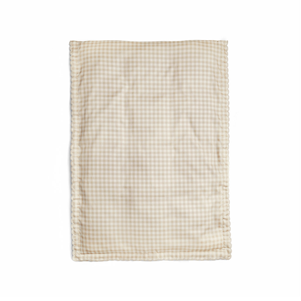 Personalize Me: Picnic Gingham Baby Duvet in Beige 