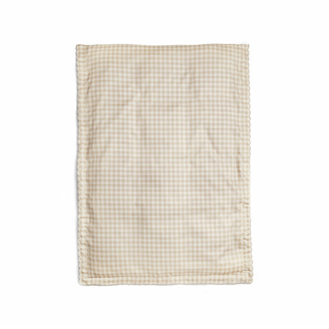 Picnic Gingham Baby Duvet in Beige 