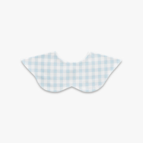 Picnic Gingham Winglet Bib in Blue